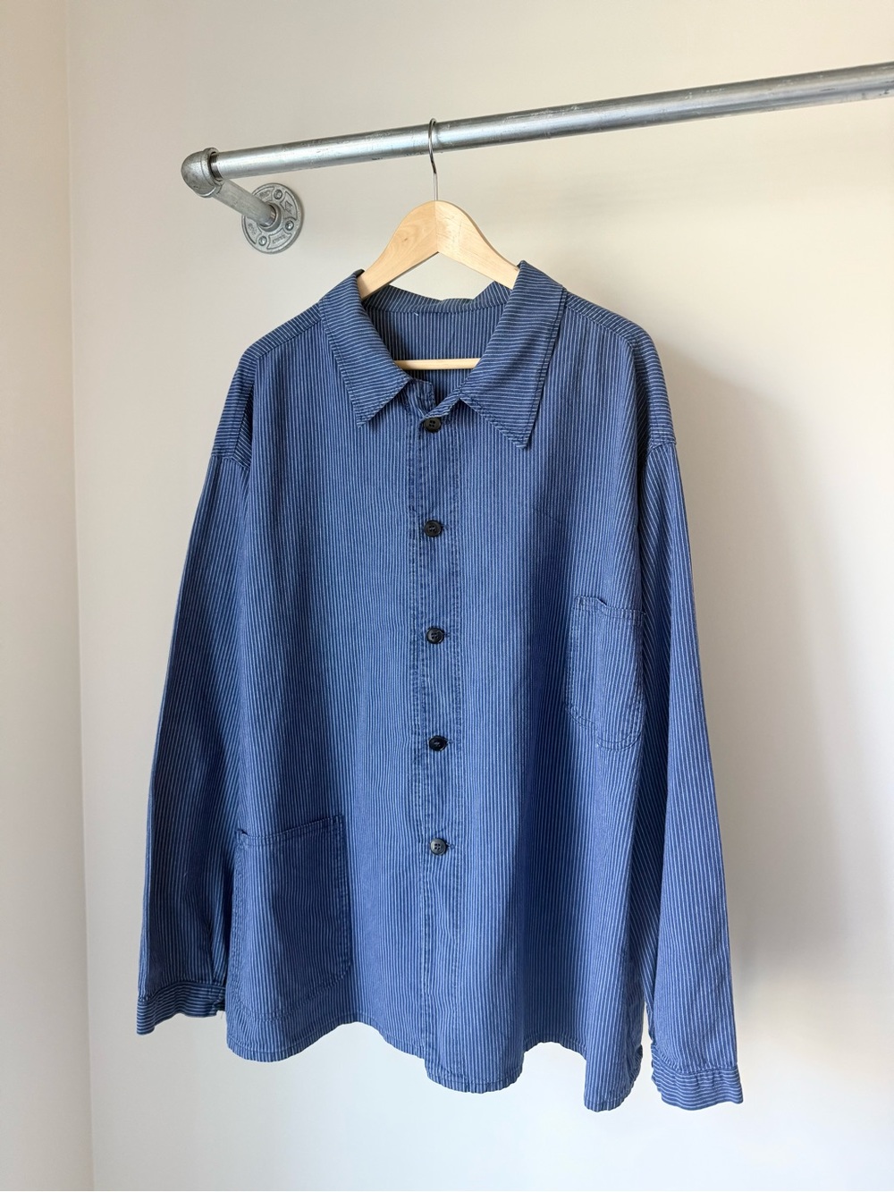 Vintage 60s 70s German Pin Stripe Chore Jacket